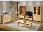 TV-Board MÖBILIA, beige (natur), B:110cm H:47cm T:39cm, Massivholz, Sideboards, TV-Board, mit Kabeldurchführung