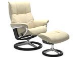 Relaxsessel STRESSLESS "Mayfair", beige (vanilla paloma), B:79cm H:102cm T:44cm, Leder BATICK: BATICK ist ein leicht korrigiertes, durchgefärbtes und genarbtes Möbelleder, bei dem die meisten Unebenheiten und Spuren in der Regel entfernt wurden.;Leder PALOMA: PALOMA ist ein durchgefärbtes Semianilin-Möbelleder mit natürlicher Narbung.;ROHLEDER Stoff Q2 FARON: Ein fester zuverlässiger Bouclé mit ei