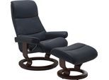Relaxsessel STRESSLESS "View", blau (shadow blau paloma), B:78cm H:105cm T:78cm, Leder BATICK: BATICK ist ein leicht korrigiertes, durchgefärbtes und genarbtes Möbelleder, bei dem die meisten Unebenheiten und Spuren in der Regel entfernt wurden.;Leder PALOMA: PALOMA ist ein durchgefärbtes Semianilin-Möbelleder mit natürlicher Narbung.;ROHLEDER Stoff Q2 FARON: Ein fester zuverlässiger Bouclé mit ei