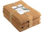 Handtuch Set GÖZZE "Franca", beige (sand), 6 Stk., Frottier, Frottier, Frottier, Handtücher, Handtuch Set