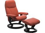 Relaxsessel STRESSLESS "Consul", braun (henna), B:72cm H:94cm T:70cm, Leder BATICK: BATICK ist ein leicht korrigiertes, durchgefärbtes und genarbtes Möbelleder, bei dem die meisten Unebenheiten und Spuren in der Regel entfernt wurden.;Leder PALOMA: PALOMA ist ein durchgefärbtes Semianilin-Möbelleder mit natürlicher Narbung.;ROHLEDER Stoff Q2 FARON: Ein fester zuverlässiger Bouclé mit einem struktu