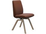 Polsterstuhl STRESSLESS "Laurel", braun (copper paloma, eiche gekalkt), B:49cm H:92cm T:59cm, Leder PALOMA: PALOMA ist ein durchgefärbtes Semianilin-Möbelleder mit natürlicher Narbung., Stühle, Polsterstuhl, Low Back, Größe L, mit schräggestellten Beinen in Eiche gekalkt