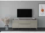 Lowboard "Reno", taupe matt lack, glas taupe glanz, B:182cm H:78cm T:42cm, Glas, Holzwerkstoff, SET ONE BY MUSTERRING, Sideboards, Lowboard, Mit Winkelfuß in diversen Farben, 78 cm Höhe & Farbauswahl