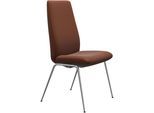 Polsterstuhl STRESSLESS "Laurel", braun (copper paloma, chrom matt), B:57cm H:105cm T:60cm, Leder PALOMA: PALOMA ist ein durchgefärbtes Semianilin-Möbelleder mit natürlicher Narbung., Stühle, Polsterstuhl, High Back, Größe L, mit Beinen aus Stahl in Chrom matt