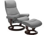 Relaxsessel STRESSLESS "View", grau (wild dove batick), B:82cm H:108cm T:81cm, Leder BATICK: BATICK ist ein leicht korrigiertes, durchgefärbtes und genarbtes Möbelleder, bei dem die meisten Unebenheiten und Spuren in der Regel entfernt wurden.;Leder PALOMA: PALOMA ist ein durchgefärbtes Semianilin-Möbelleder mit natürlicher Narbung.;ROHLEDER Stoff Q2 FARON: Ein fester zuverlässiger Bouclé mit eine