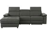 Ecksofa HOME AFFAIRE "Binado, L-Form", grau, B:252cm T:164cm, Webstoff (95% Polyester/5% Nylon), Sofas, Ecksofa, mit manueller oder elektrischer Relaxfunktion mit USB-Anschluss