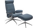 Relaxsessel STRESSLESS "Paris", blau (sparrow blau paloma), B:80cm H:102cm T:75cm, Leder BATICK: BATICK ist ein leicht korrigiertes, durchgefärbtes und genarbtes Möbelleder, bei dem die meisten Unebenheiten und Spuren in der Regel entfernt wurden.;Leder PALOMA: PALOMA ist ein durchgefärbtes Semianilin-Möbelleder mit natürlicher Narbung.;ROHLEDER Stoff Q2 FARON: Ein fester zuverlässiger Bouclé mit