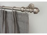 Gardinenstange GARESA "ANDREA", silber (mattnickelfarben), L:280cm Ø:20mm, Metall, Gardinenstangen, Gardinenstange, Vorhanggarnitur, verlängerbar, Endknopf Profil klein, mit Ringen
