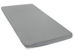 Spannbettlaken OTTO HOME "Topper Basic, in Gr. 90x200, 140x200 oder 180x200 cm", grau (mittelgrau), B:180cm L:200cm, Baumwoll-Jersey, Obermaterial: 100% Baumwolle, Bettlaken, Spannbettlaken, Baumwolle, Matratzen bis 8 cm Höhe, Bettlaken, Spannbetttuch, Laken