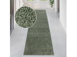 Hochflor-Teppich OTTO HOME "Viva Shaggy, in Standard- und Premium-Qualität, 30 mm oder 45 mm Höhe" Gr. 11, grün, B:67cm H:30mm L:230cm, Kunstfaser, Teppiche, Hochflor-Teppich, Uni Farben, einfarbig, besonders weich und kuschelig, Kundenliebling