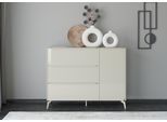 Sideboard "Reno", kaschmir matt lack, glas kaschmir glanz, B:137cm H:109cm T:42cm, Glas, Holzwerkstoff, SET ONE BY MUSTERRING, Sideboards, Sideboard, Mit Winkelfuß in diversen Farben, 109 cm Höhe & Farbauswahl