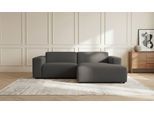 Ecksofa OTTO HOME "Koa, 228 cm, L-Form, Modulsofa in Cord, Chenille, Struktur, Webstoff", grau (gray), B:228cm H:88cm T:159cm, 100% Polyester, Sofas, Ecksofa, Designsofa, weicher Lounge-Sitzkomfort, Welleunterfederung, bodentief