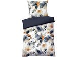 Wendebettwäsche DYCKHOFF "Camden", bunt, B/L: 155cm x 220cm, 1 Stk., 1 Stk., Satin, B/L: 80cm x 80cm, 2 Stk., Satin, Obermaterial: 100% Baumwolle, Bettwäsche, Wendebettwäsche