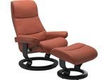 Relaxsessel STRESSLESS "View", rot (henna paloma), B:82cm H:108cm T:81cm, Leder BATICK: BATICK ist ein leicht korrigiertes, durchgefärbtes und genarbtes Möbelleder, bei dem die meisten Unebenheiten und Spuren in der Regel entfernt wurden.;Leder PALOMA: PALOMA ist ein durchgefärbtes Semianilin-Möbelleder mit natürlicher Narbung.;ROHLEDER Stoff Q2 FARON: Ein fester zuverlässiger Bouclé mit einem str
