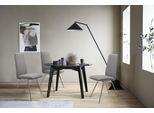 Polsterstuhl STRESSLESS "Laurel", grau (wild dove batick, schwarz matt), B:57cm H:105cm T:60cm, Leder BATICK: BATICK ist ein leicht korrigiertes, durchgefärbtes und genarbtes Möbelleder, bei dem die meisten Unebenheiten und Spuren in der Regel entfernt wurden., Stühle, Polsterstuhl, High Back, Größe M, mit Beinen aus Stahl in Schwarz matt