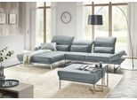 Ecksofa 3C CANDY "Mallow Designsofa mit Komfortfunktionen, modern und bequem, L-Form", grün (mint), B:318cm H:83cm T:220cm, 100% Polyester, Sofas, Ecksofa, Verstellbare Armlehne und Kopfteil, manuelle Sitztiefenverstellung