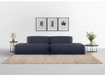 Big-Sofa TRENDMANUFAKTUR "Braga, toller Sitzkomfort, Designsofa", blau (nachtblau), B:300cm H:72cm T:107cm, 100% Polyester, Sofas, Big-Sofa, in moderner Optik, mit hochwertigem Kaltschaum