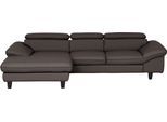 Ecksofa HOME AFFAIRE "Pilot L-Form", braun (cacao), B:268cm H:73cm T:108cm, 100% Polyester, Feinstruktur 75000 Scheuertouren, Struktur 35000 Scheuertouren, Microfaser 40000, Sofas, Ecksofa, mit Kopfteilverstellung, wahlweise mit Bettfunktion & Bettkasten