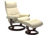 Relaxsessel STRESSLESS "View", beige (vanilla paloma), B:78cm H:105cm T:78cm, Leder BATICK: BATICK ist ein leicht korrigiertes, durchgefärbtes und genarbtes Möbelleder, bei dem die meisten Unebenheiten und Spuren in der Regel entfernt wurden.;Leder PALOMA: PALOMA ist ein durchgefärbtes Semianilin-Möbelleder mit natürlicher Narbung.;ROHLEDER Stoff Q2 FARON: Ein fester zuverlässiger Bouclé mit einem
