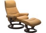 Relaxsessel STRESSLESS "View", gelb (honey paloma), B:78cm H:105cm T:78cm, Leder BATICK: BATICK ist ein leicht korrigiertes, durchgefärbtes und genarbtes Möbelleder, bei dem die meisten Unebenheiten und Spuren in der Regel entfernt wurden.;Leder PALOMA: PALOMA ist ein durchgefärbtes Semianilin-Möbelleder mit natürlicher Narbung.;ROHLEDER Stoff Q2 FARON: Ein fester zuverlässiger Bouclé mit einem st