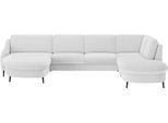 Wohnlandschaft SIT & MORE "Soul U-Form", silber, B:372cm H:90cm T:239cm, 100% Polyester, Sofas, Wohnlandschaft, wahlweise mit Bett und Bettkasten