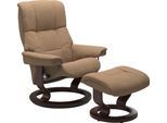 Relaxsessel STRESSLESS "Mayfair", braun (sand dinamica), B:88cm H:102cm T:77cm, Leder BATICK: BATICK ist ein leicht korrigiertes, durchgefärbtes und genarbtes Möbelleder, bei dem die meisten Unebenheiten und Spuren in der Regel entfernt wurden.;Leder PALOMA: PALOMA ist ein durchgefärbtes Semianilin-Möbelleder mit natürlicher Narbung.;ROHLEDER Stoff Q2 FARON: Ein fester zuverlässiger Bouclé mit ein