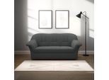 3-Sitzer DOMO COLLECTION "Pegnitz zeitlos, elegante Armlehnen, komfortabel, Breite 185", grau, B:185cm H:82cm T:82cm, 100% Polyester, Sofas, 3-Sitzer
