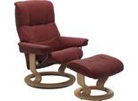 Relaxsessel STRESSLESS "Mayfair", rot (cherry paloma), B:88cm H:102cm T:77cm, Leder BATICK: BATICK ist ein leicht korrigiertes, durchgefärbtes und genarbtes Möbelleder, bei dem die meisten Unebenheiten und Spuren in der Regel entfernt wurden.;Leder PALOMA: PALOMA ist ein durchgefärbtes Semianilin-Möbelleder mit natürlicher Narbung.;ROHLEDER Stoff Q2 FARON: Ein fester zuverlässiger Bouclé mit einem