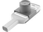 Multireibe ZWILLING "Multi-Reibe mit Zwei-Wege-Reibtechnologie, inkl. Fingerschutz", grau, B:11cm L:30cm T:9cm, Edelstahl 18/10, Küchenreiben, Multireibe, Vier austauschbare Klingeneinsätze, anwendbar auf FRESH & SAVE Boxen