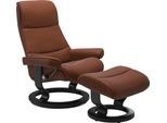 Relaxsessel STRESSLESS "View", braun (copper paloma), B:82cm H:108cm T:81cm, Leder BATICK: BATICK ist ein leicht korrigiertes, durchgefärbtes und genarbtes Möbelleder, bei dem die meisten Unebenheiten und Spuren in der Regel entfernt wurden.;Leder PALOMA: PALOMA ist ein durchgefärbtes Semianilin-Möbelleder mit natürlicher Narbung.;ROHLEDER Stoff Q2 FARON: Ein fester zuverlässiger Bouclé mit einem