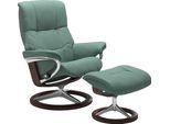 Relaxsessel STRESSLESS "Mayfair", grün (aqua grün paloma), B:83cm H:102cm T:74cm, Leder BATICK: BATICK ist ein leicht korrigiertes, durchgefärbtes und genarbtes Möbelleder, bei dem die meisten Unebenheiten und Spuren in der Regel entfernt wurden.;Leder PALOMA: PALOMA ist ein durchgefärbtes Semianilin-Möbelleder mit natürlicher Narbung.;ROHLEDER Stoff Q2 FARON: Ein fester zuverlässiger Bouclé mit e
