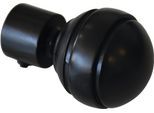 Gardinenstangen-Endstück GARDINIA "Kugel" Gr. 1, schwarz (schwarz, matt), 2 Stk., Gardinenstangenendstücke, Gardinenstangen-Endstück, Serie Einzelprogramm Chicago Ø 20 mm