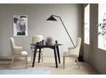 Polsterstuhl STRESSLESS "Laurel", beige (cream batick, schwarz), B:58cm H:105cm T:60cm, Leder BATICK: BATICK ist ein leicht korrigiertes, durchgefärbtes und genarbtes Möbelleder, bei dem die meisten Unebenheiten und Spuren in der Regel entfernt wurden., Stühle, Polsterstuhl, High Back mit Armlehne, Größe L, mit abgerundeten Beinen in Schwarz