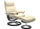 Relaxsessel STRESSLESS "View", beige (vanilla paloma), B:82cm H:109cm T:81cm, Leder BATICK: BATICK ist ein leicht korrigiertes, durchgefärbtes und genarbtes Möbelleder, bei dem die meisten Unebenheiten und Spuren in der Regel entfernt wurden.;Leder PALOMA: PALOMA ist ein durchgefärbtes Semianilin-Möbelleder mit natürlicher Narbung.;ROHLEDER Stoff Q2 FARON: Ein fester zuverlässiger Bouclé mit einem