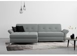 Ecksofa HOME AFFAIRE "Maredo L-Form", grau, B:284cm H:89cm T:179cm, 100% Polyester, Sofas, Ecksofa, Federkern, wahlweise auch mit Kopfteil- und Armlehnverstellung