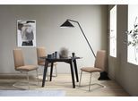 Polsterstuhl STRESSLESS "Laurel", braun (almond paloma, chrom glänzend), B:53cm H:92cm T:59cm, Leder PALOMA: PALOMA ist ein durchgefärbtes Semianilin-Möbelleder mit natürlicher Narbung., Stühle, Polsterstuhl, Low Back, Größe L, mit Beinen aus Stahl in Chrom glänzend