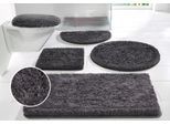 Badematte OTTO HOME "Micro exclusiv, Badvorleger, Badezimmer Teppich" Gr. 1, grau (schiefer), H:55mm, Polyester, Badematten, Badematte, Badteppich, Badematten auch als 3 teiliges Set & rund erhältlich