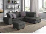 Ecksofa SIT & MORE "Luxor L-Form", grau (graphite), B:259cm H:82cm T:224cm, Luxus-Microfaser ALTARA NUBUCK (100% Polyester);Soft clean (98% Polyester, 2% Polyamid);Struktur fein (100% Polyester), Sofas, Ecksofa, wahlweise mit Bettfunktion, Stauraum und Kopfteilverstellung