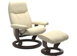 Relaxsessel STRESSLESS "Consul", beige (vanilla paloma), B:72cm H:94cm T:70cm, Leder BATICK: BATICK ist ein leicht korrigiertes, durchgefärbtes und genarbtes Möbelleder, bei dem die meisten Unebenheiten und Spuren in der Regel entfernt wurden.;Leder PALOMA: PALOMA ist ein durchgefärbtes Semianilin-Möbelleder mit natürlicher Narbung.;ROHLEDER Stoff Q2 FARON: Ein fester zuverlässiger Bouclé mit eine