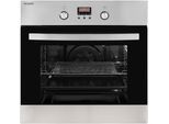 EXQUISIT Backofen "EBE 65-1H", Energieeffizienz: A, silber (silberfarben), B:59,5cm H:59,5cm T:57,5cm, Backöfen, Pizzafunktion – ideal für Pizza, Focaccia und mehr, Backofen