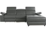 Ecksofa HOME AFFAIRE "Kilado, L-Form", grau, B:259cm H:98cm T:163cm, Sofas, Ecksofa, mit Relaxfunktion, verstellbarer Armlehne, Kopfteilverstellung