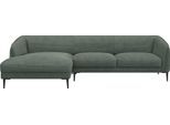 Ecksofa FLEXLUX "Belle Designsofa, L-Form, B/T 288/149 cm", grün (dusty grün), B:288cm H:74cm T:149cm, 85% Polyester/15%Polyamide, Sofas, Ecksofa, Skandinavisches Design, In hochwertiger Verarbeitung