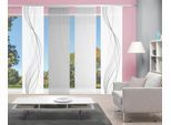 Schiebegardine VISION S "4ER SET HEIGHTS" Gr. 1, grau, B:60cm H:260cm, Polyester, Gardinen, Schiebegardine, HxB: 260x60, Schiebevorhang 4er Set Digitaldruck