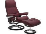 Relaxsessel STRESSLESS "View", rot (bordeaux batick), B:82cm H:109cm T:81cm, Leder BATICK: BATICK ist ein leicht korrigiertes, durchgefärbtes und genarbtes Möbelleder, bei dem die meisten Unebenheiten und Spuren in der Regel entfernt wurden.;Leder PALOMA: PALOMA ist ein durchgefärbtes Semianilin-Möbelleder mit natürlicher Narbung.;ROHLEDER Stoff Q2 FARON: Ein fester zuverlässiger Bouclé mit einem