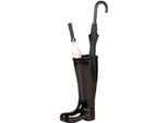 Schirmständer CASABLANCA BY GILDE "Schirmständer Gummistiefel Stiefel schwarz H. 45 cm", schwarz, B:26cm H:45cm T:11cm, Keramik, Regenschirmständer, Schirmständer