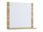 Badspiegel VCM "Badspiegel Wandspiegel Bad Spiegel Lendas 55x80 cm", braun (honig, eiche), B:80cm T:17cm, Spiegel, Badspiegel