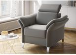 Sessel SIT & MORE "Vincenzo", grau, B:101cm H:84cm T:88cm, Sessel, Sessel, inklusive Kopfteilverstellung