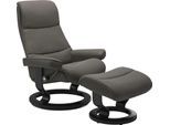 Relaxsessel STRESSLESS "View", grau (metal grau paloma), B:82cm H:108cm T:81cm, Leder BATICK: BATICK ist ein leicht korrigiertes, durchgefärbtes und genarbtes Möbelleder, bei dem die meisten Unebenheiten und Spuren in der Regel entfernt wurden.;Leder PALOMA: PALOMA ist ein durchgefärbtes Semianilin-Möbelleder mit natürlicher Narbung.;ROHLEDER Stoff Q2 FARON: Ein fester zuverlässiger Bouclé mit ein