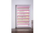 Doppelrollo K-HOME "mit schönen Farbverlauf", rosa (pink, weiß, weiß), B:85cm H:200cm, Polyester, Rollos, Doppelrollo