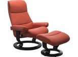 Relaxsessel STRESSLESS "View", braun (henna), B:82cm H:108cm T:81cm, Leder BATICK: BATICK ist ein leicht korrigiertes, durchgefärbtes und genarbtes Möbelleder, bei dem die meisten Unebenheiten und Spuren in der Regel entfernt wurden.;Leder PALOMA: PALOMA ist ein durchgefärbtes Semianilin-Möbelleder mit natürlicher Narbung.;ROHLEDER Stoff Q2 FARON: Ein fester zuverlässiger Bouclé mit einem struktur